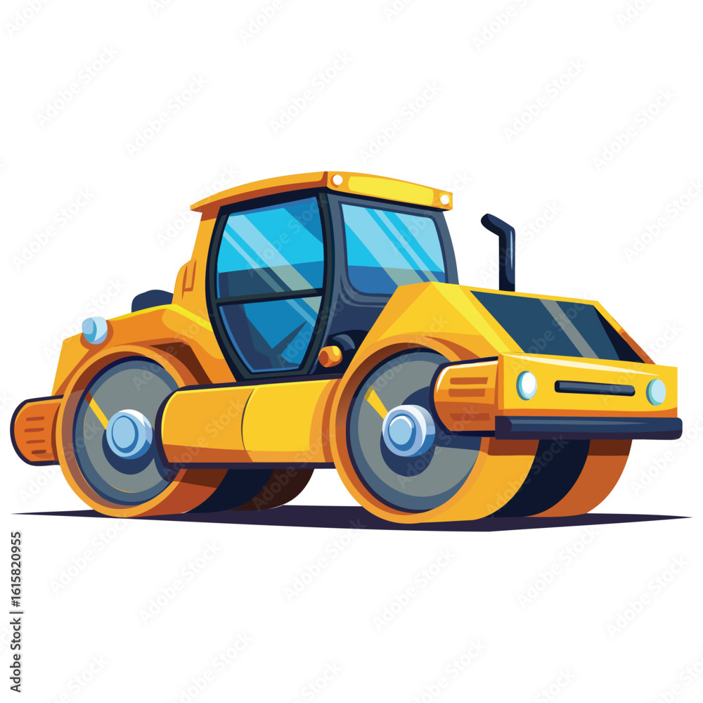 Fototapeta premium Heavy Duty Road Roller Graphics