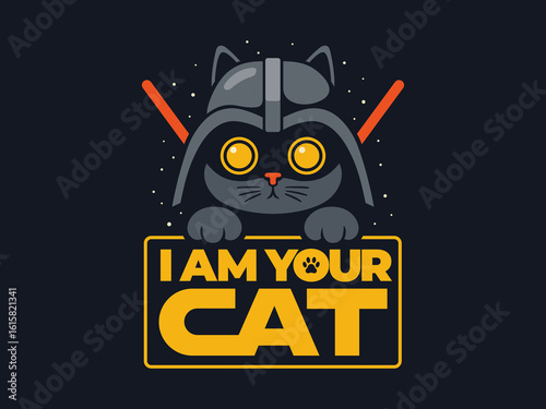 i am your cat creative tshirt idea lifestyle dog pet cat lover vector illustration sweatshirt clothing