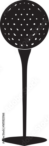  Minimal Golf Tee Shape Vector Illustration