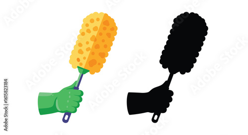 Dusters: Blue and Black Cleaning Tools for Dusting