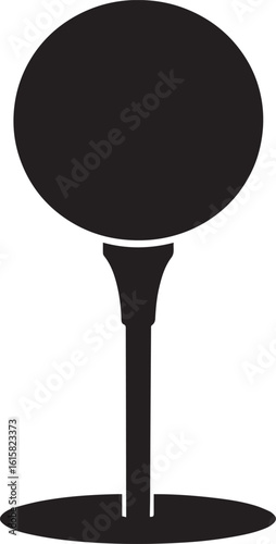  Minimal Golf Tee Shape Vector Illustration