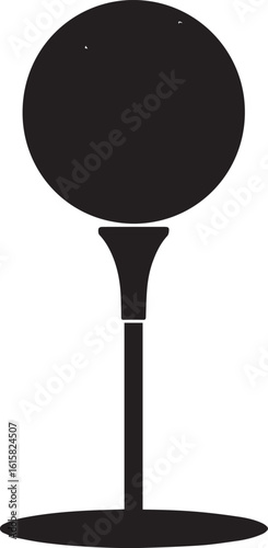  Minimal Golf Tee Shape Vector Illustration