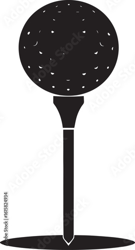  Minimal Golf Tee Shape Vector Illustration