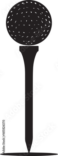  Minimal Golf Tee Shape Vector Illustration