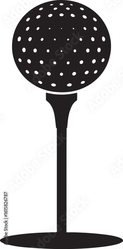  Minimal Golf Tee Shape Vector Illustration
