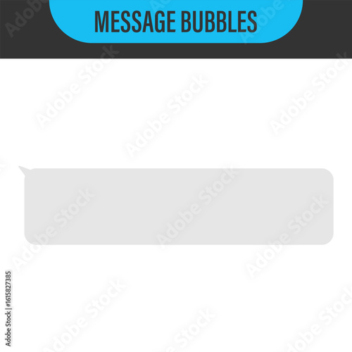 Messages Bubbles. Vector design template of message bubbles chat boxes. Place your own text to the message clouds. Composed dialogues using samples bubbles 