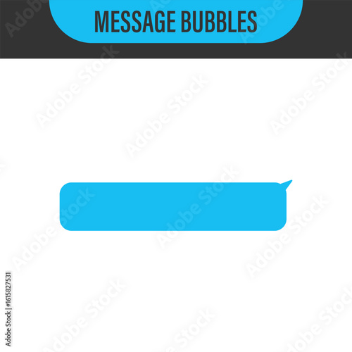 Messages Bubbles. Vector design template of message bubbles chat boxes. Place your own text to the message clouds. Composed dialogues using samples bubbles 