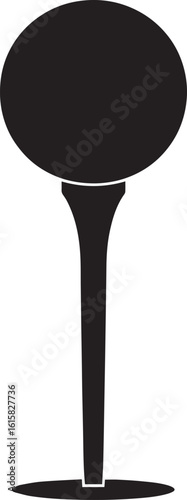  Minimal Golf Tee Shape Vector Illustration