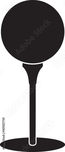  Minimal Golf Tee Shape Vector Illustration