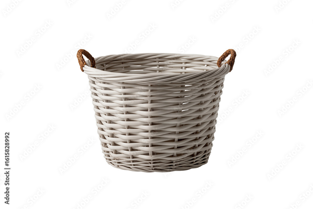 Obraz premium Empty laundry basket isolated on white background