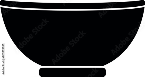 Black ceramic bowl silhouette