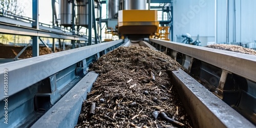 Conveyor system transports biomass to pyrolysis reactor for biochar production