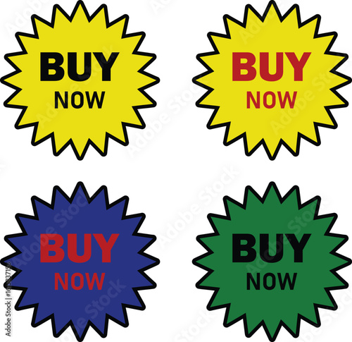 uy Now Banner Vector, Folded Banner Design, Solid Color Text, Call to Action Graphic, Promotional Marketing Icon, Online Shopping Vector