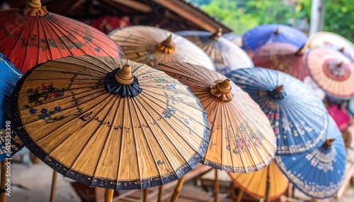 Colorful handcrafted umbrellas