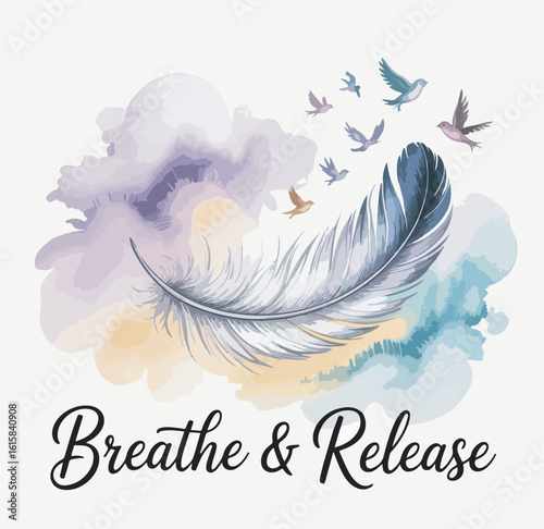 vector illustration of a feather