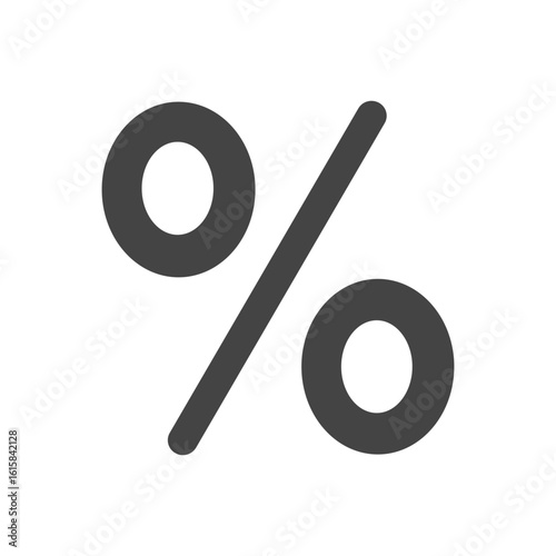 Percent icon. Simple vector sign.