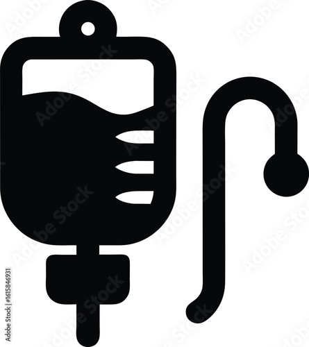 Intravenous Drip Icon for Medical Treatment and Healthcare Designs Symbolizing Patient Care and Recovery Infusion Therapy Vector Illustration