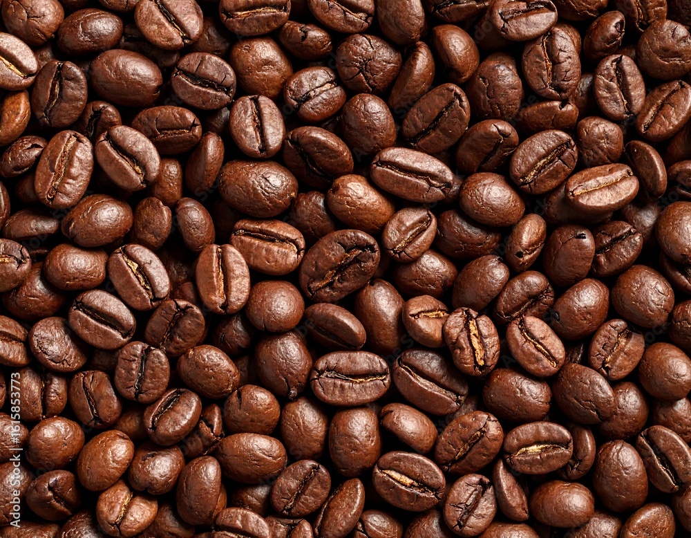 Fototapeta premium Close-up of roasted coffee beans