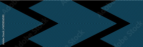 Modern abstract arrow pattern vector with diagonal blue lines on black background. Stylish, geometric, and tech-inspired design for digital and print graphics