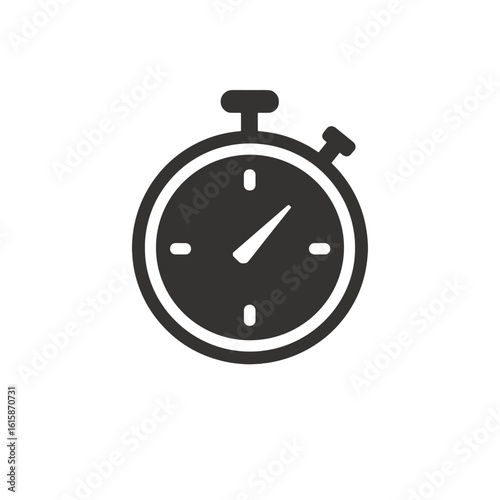 A simple stopwatch icon representing the concept of time, urgency, and precision.