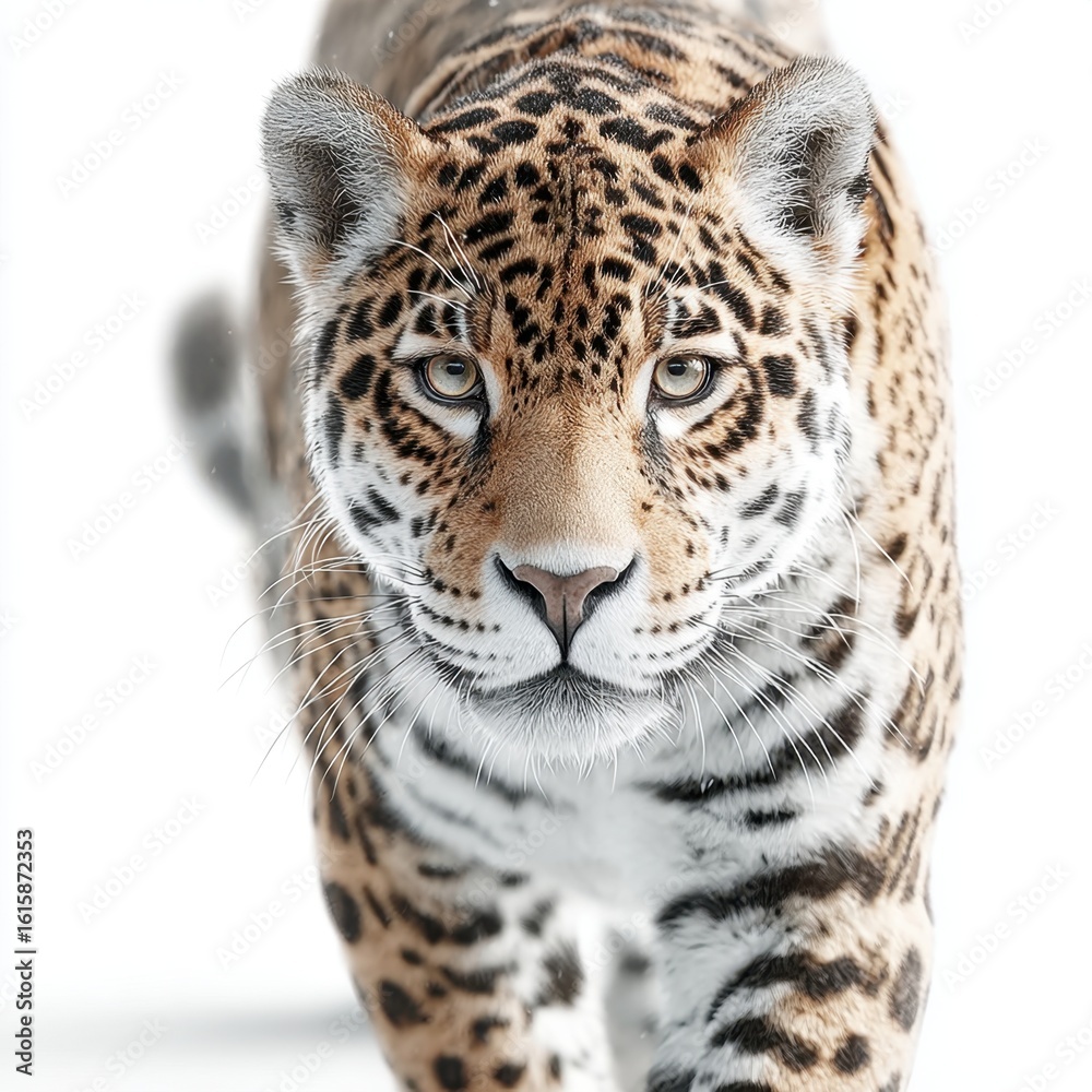 Fototapeta premium Intense Staring on White Background