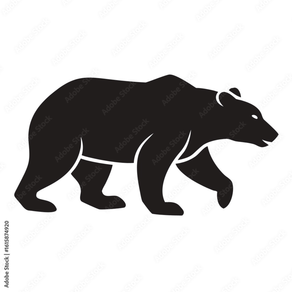 Fototapeta premium Majestic Black Bear Walking Confidently Through Wilderness Nature Scene