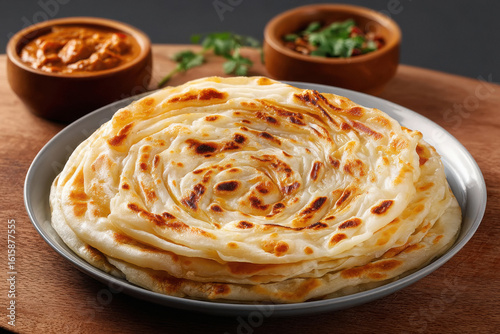 malabar paratha on a plate