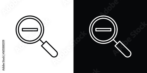 Zoom out icon. Minimalist vector design. Editable stroke. EPS10