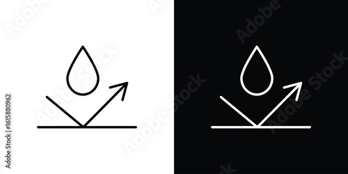 Waterproof icon. Minimalist vector design. Editable stroke. EPS10