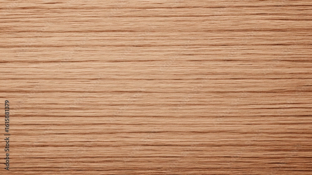 Naklejka premium Close-up view of warm light brown wooden material with visible grain patterns, fine details, natural texture,