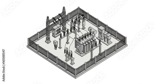 electrical substation power grid infrastructure facility