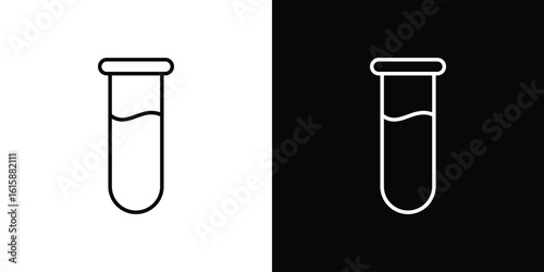 Test tube icon. Minimalist vector design. Editable stroke. EPS10