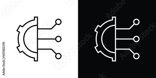 Technology icon. Minimalist vector design. Editable stroke. EPS10