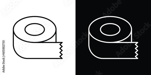 Tape icon. Minimalist vector design. Editable stroke. EPS10