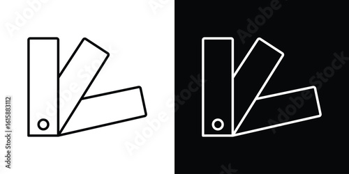 Swatch icon. Minimalist vector design. Editable stroke. EPS10