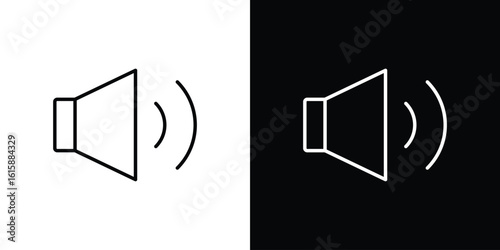 Speaker icon. Minimalist vector design. Editable stroke. EPS10