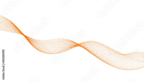 Elegant Abstract Flowing Wave in Soft Orange and Gold Tones