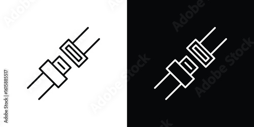 Seat Belt icon. Minimalist vector design. Editable stroke. EPS10