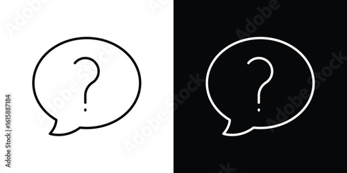 Question icon. Minimalist vector design. Editable stroke. EPS10