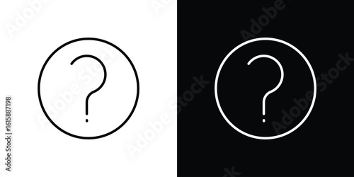 Question icon. Minimalist vector design. Editable stroke. EPS10