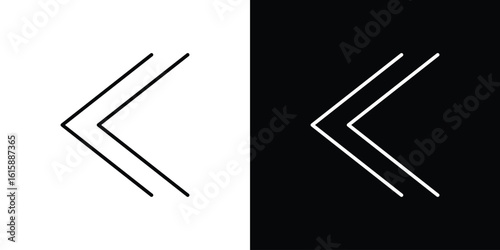 Previous arrow icon. Minimalist vector design. Editable stroke. EPS10