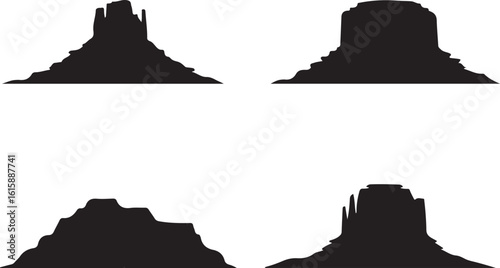 Desert rock formations mesas buttes