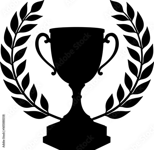 Trophy with Laurel Wreath Icon