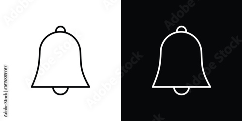 Notification icon. Minimalist vector design. Editable stroke. EPS10