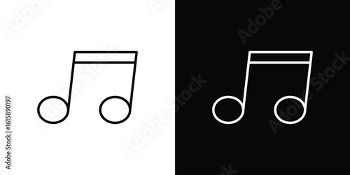 Music icon. Minimalist vector design. Editable stroke. EPS10