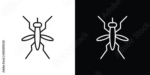 Mosquito icon. Minimalist vector design. Editable stroke. EPS10