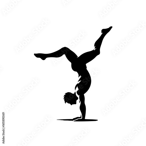 somersault silhouette , somersault vector