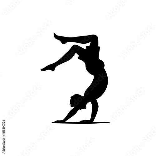 somersault silhouette , somersault vector
