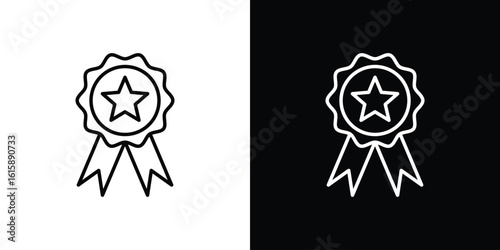 Medal icon. Minimalist vector design. Editable stroke. EPS10