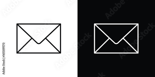 Mail icon. Minimalist vector design. Editable stroke. EPS10